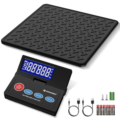 UNIWEIGH 440lb Postal Scale 10g Accuracy Digital Shipping Scale - color: Black