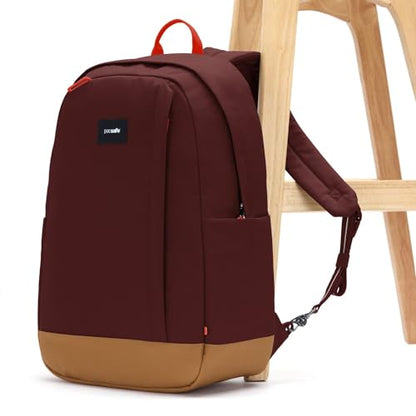 Pacsafe GO 25L Anti Theft Backpack, Garnet Red - color: Garnet Red