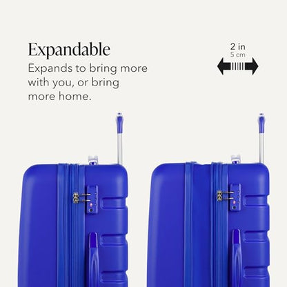 SwissGear 7366 Signature Hardside Expandable Luggage with Spinner Wheels, TSA Lock, Cobalt, Checked-Medium 23-Inch - color: Cobalt, size: Checked-Medium 23-Inch