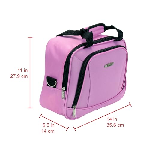Rockland Fashion Softside 2 Piece Luggage Set, Expandable, (14" Tote/19" Upright), Pink - color: Pink, size: 2 Piece (19"/14" Tote)