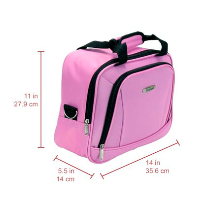 Rockland Fashion Softside 2 Piece Luggage Set, Expandable, (14" Tote/19" Upright), Pink - color: Pink, size: 2 Piece (19"/14" Tote)