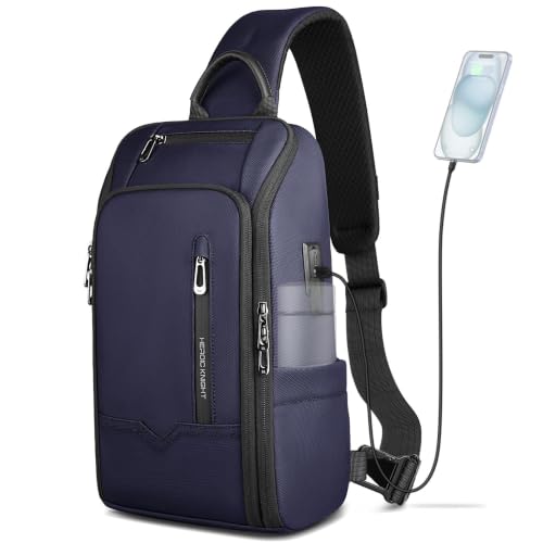Crossbody Sling Bag for Men, Waterproof Sling Crossbody - color: Blue