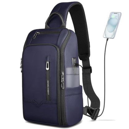 Crossbody Sling Bag for Men, Waterproof Sling Crossbody - color: Blue