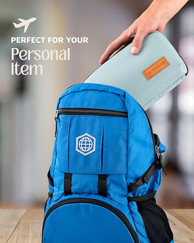 TRIPPED Travel Gear Tech Organizer Pouch for Accessories and Cables - color: Dusty Teal
