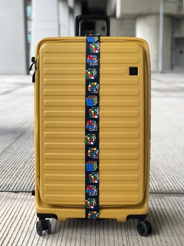 Teeoff 2 Pack Elastic Luggage Straps Suitcase Belts Travel Bag Accessories Adjustable 220CM (Magic Cube) - color: Magic Cube
