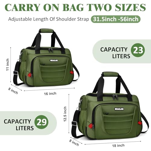 Underseat Carry On Luggage Bag Airplanes Personal Item Bag - 16 IN Green - color: Green, size: 16 IN