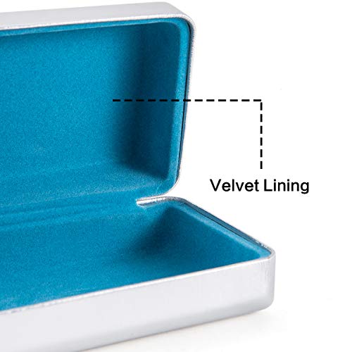 TRIUMPH VISION Sunglasses Case Hard Shell Glasses Case Eyewear Eyeglasses - color: Silver, size: Medium for eyeglasses