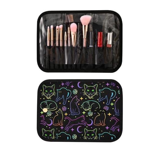 MNSRUU Toiletry Bag Rainbow Leopard Cheetah Hanging Makeup Bag for Toiletries 3 PCS Travel Toiletry Organizer Bags Portable Clear Toiletry Kit - color: Leopard 01
