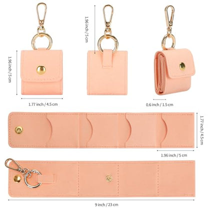 KUKUVR Mini Travel Jewelry Organizer Case with Keychain (Pink) - color: Pink