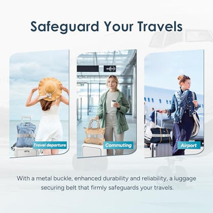 Travel Inspira Travel Belt for Luggage Suitcases & Carry-On Bags - color: Grey-03
