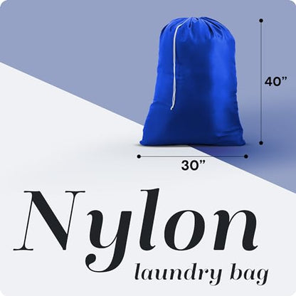 Handy Laundry Bags Nylon Extra Large - Heavy Duty - 2-Pack, Royal Blue - color: Royal Blue