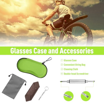 FINTIE Sunglasses Case, Hard EVA Shell Shockproof Sport Glasses Case - color: Emerald Green