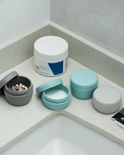 TakeToday Travel Containers for Toiletries, 2 & 3oz, 4 Pack, Grey - color: Grey