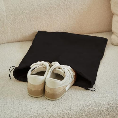 2 Piece Set Dust Cover Bags for Handbags,Purses,Shoes,and Boots - color: Black