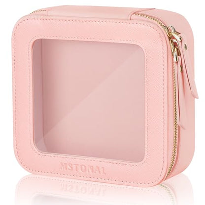 Small Clear Makeup Bag for Purse, Travel Cosmetic Case, Pink, Mini - color: Pink, size: Mini