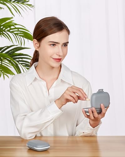 Holii Travel Pill Organizer, 8 Compartments Portable Pill Case （Gray） - color: Gray