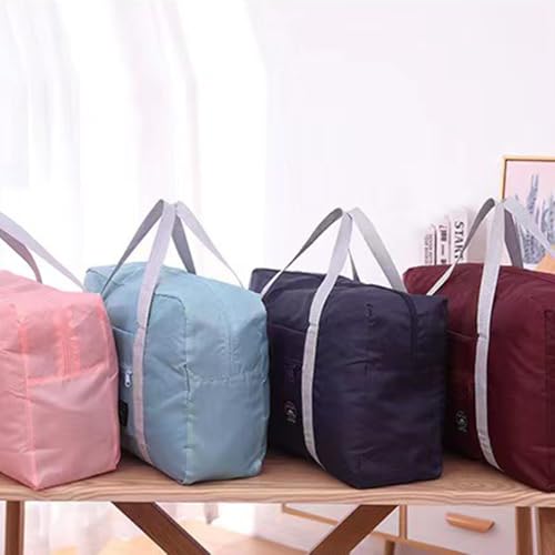 Foldable and Portable Travel Duffel Bag, Lightweight Luggage with Multiple - color: Burgundy