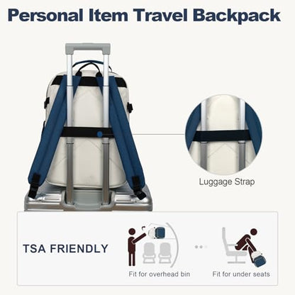 VANKEAN 18 Inch Laptop Backpack for Women Large Capacity - color: Beige-haze Blue, size: 18 Inch