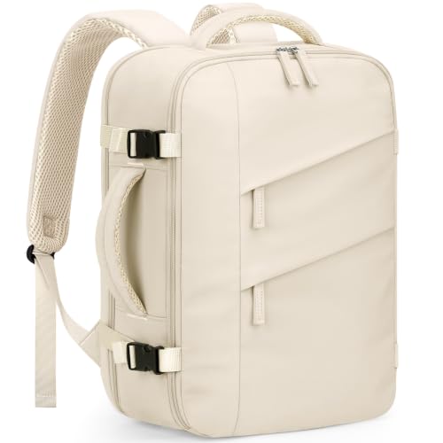 Capolo Travel Laptop Backpack Women Carry On Backpack Weekender Travel Bag - color: Beige, size: Large