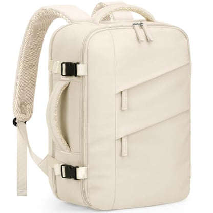 Capolo Travel Laptop Backpack Women Carry On Backpack Weekender Travel Bag - color: Beige, size: Large