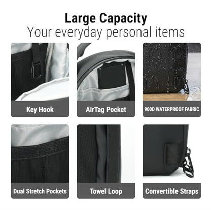 Magnetic Gym Bag with Anti-Theft RFID-Blocking & N52 Magnets
