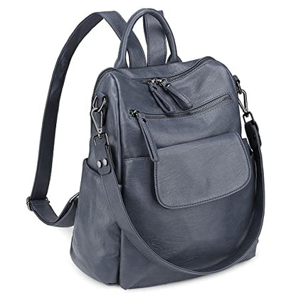 Uromee Travel Backpack Purse Women Vegan Leather Tassel Shoulder Bag - color: 240 Grey
