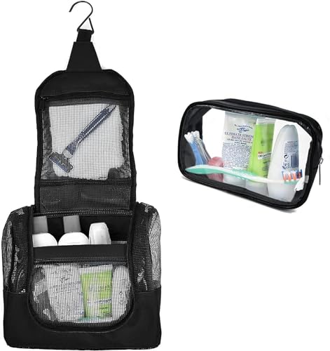 The Fine Living Co. Portable Shower Caddy Hanging Mesh Shower Caddy,10x4x8" - color: Black