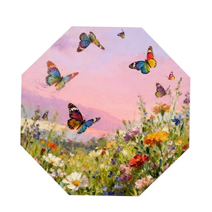 SIEPASA Compact Travel Umbrella - Windproof Auto Open/Close, Small Folding Umbrella for Rain & Sun with UPF50+ - Lightweight Frame, Waterproof - Fits Backpack, Purse, Suitcase.(Garden Butterfly) - color: UPF-Garden Butterfly, size: 42 Inch