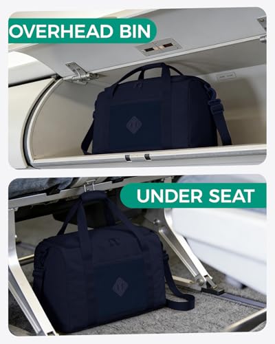 WANDF Personal Item Travel Bag 18x14x8, Carry On Duffle Bag for Women - color: A-Blue