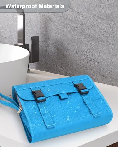 Relavel Travel Hanging Toiletry Bag for Women Men with Hanging Hook, Blue - color: 02 Blue, size: Large