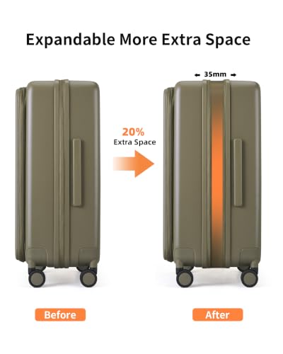 28 Inch Checked Luggage Expandable Top Opening Trunk Luggage with Spinner Wheels, Lightwight Hardside Travel Suitcase for Women Men, Plain Grey - color: Plain Grey, size: 28 inch Checked-Large