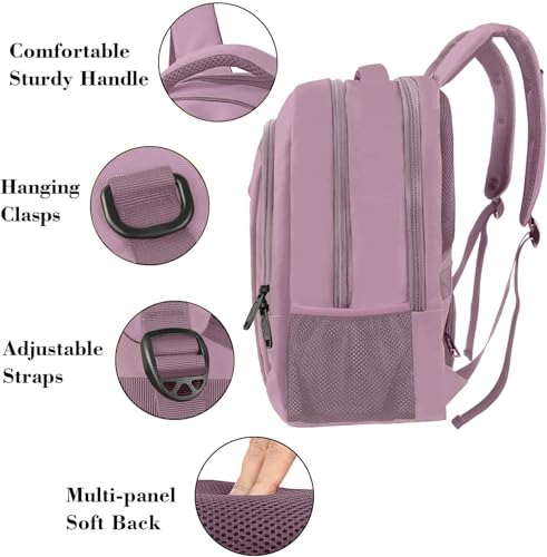 MATEIN Dark Purple Personal Item Backpack, Underseat 15.6 Inch Laptop Bag - color: Dark Purple, size: 15.6 Inch