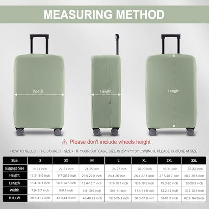 Travel Luggage Cover - Scratch-Resistant Fit 19-31 Inch Suitcase Protector, Cyan, SX(22-23 inch) - color: Cyan, size: 22-23inch