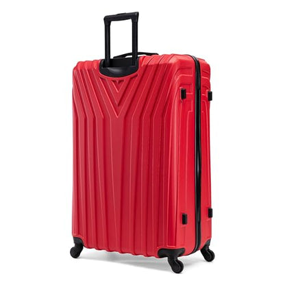 InUSA VASTY Luggage with Spinner Wheels | Durable Lightweight Hardshell Suitcase, Travel Sets with Handle and Trolley | (20in, 24in, 28in, 32in) 4 Pieces Luggage Set | Red - color: Red, size: 4-Piece Set (20, 24, 28, 32 Inch)