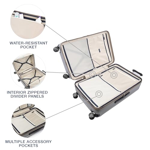 Travelpro Platinum Elite Hardside Luggage 2-Piece Set, Sand, 21 & 25-Inch - color: Metallic Sand, size: 2-Piece Set (21/25)