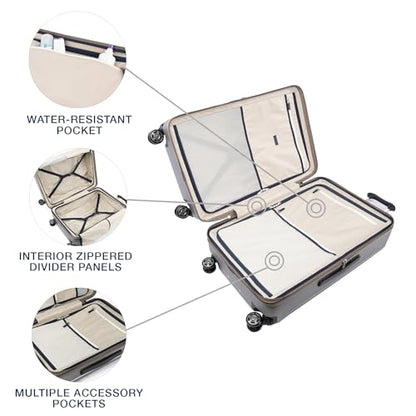 Travelpro Platinum Elite Hardside Luggage 2-Piece Set, Sand, 21 & 25-Inch - color: Metallic Sand, size: 2-Piece Set (21/25)