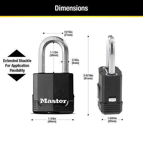 Master Lock Magnum Outdoor Padlock, Heavy Duty Keyed Lock M115XDLF - size: 1 Pack, style: Padlock