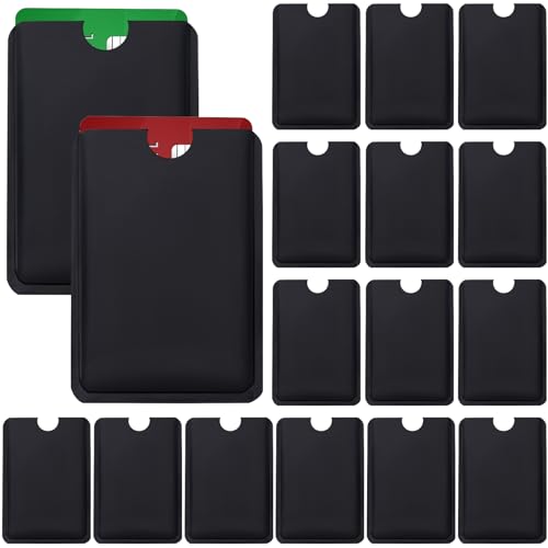 OIIKI 20PCS RFID Blocking Sleeves for Credit Card, Black - color: Black
