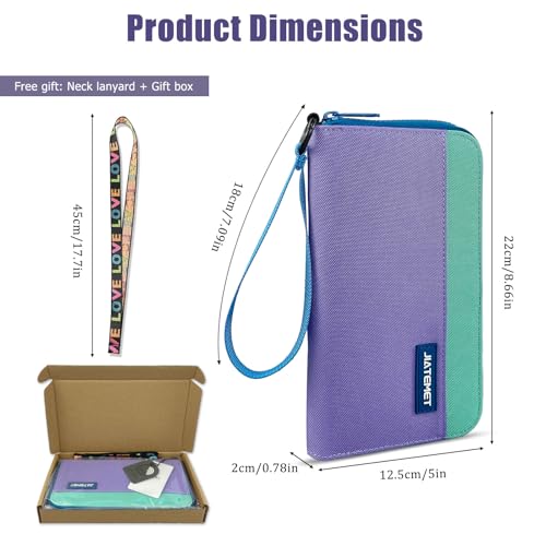Passport holder for travel Family passport holder（Purple） - color: Purple