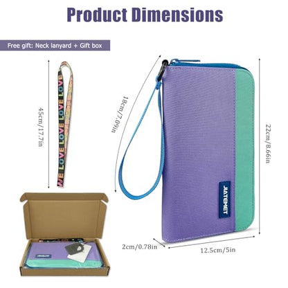 Passport holder for travel Family passport holder（Purple） - color: Purple