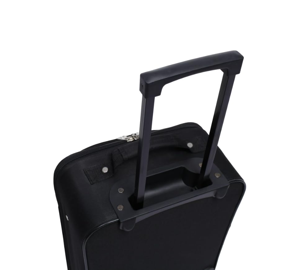 Pilot Carry On 18" Softside 2 Wheel Luggage for Travel, Black