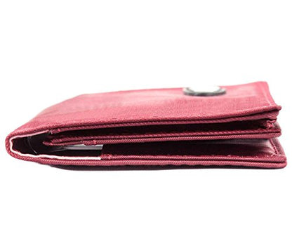 Big Skinny Card Case Slim Wallet, Holds Up to 16 Cards - color: Red
