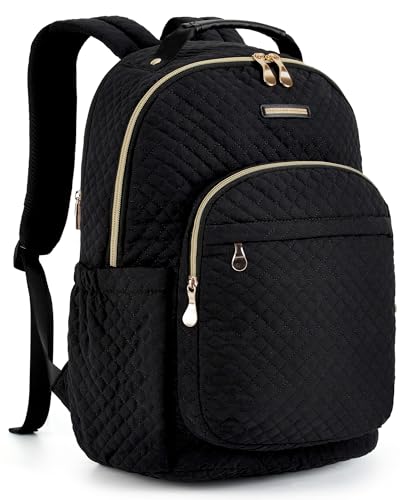 LIGHT FLIGHT Women Backpack for Work Laptop Backpack Women Travel Backpack Laptop Bag 15.6'' Laptop backpack - color: Black