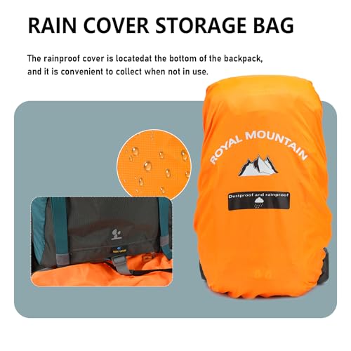 Hiking Backpack for Women Men,30+5L Waterproof Camping Backpacking Backpack - color: Green