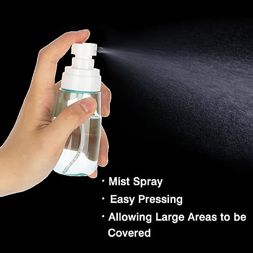 3 Pack 2oz/60ml Small Spray Bottle, Empty Plastic Mini Spray Bottles, Fine Mist Travel Spray Bottle with 9pcs Labels - color: Mix-3 Pcs, size: 60ML
