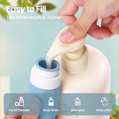 Redfly Travel Bottles for Toiletries 3oz, 17 Pack Travel Size Containers - color: Gray, size: 17Pack