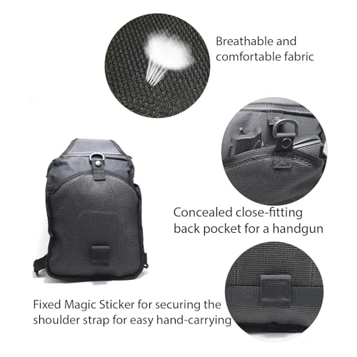 Tactical Sling Bag Backpack for Men Molle Shoulder Bag Pack Daypack Backpack for Hunting, Hiking, Traveling, Camping - color: Black
