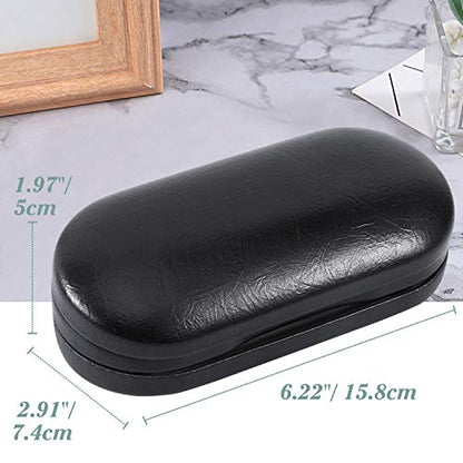 MoKo Double Eyeglass Case,Glasses and contact case 2 in 1 with Mirror - color: Aa-black