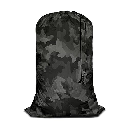 Swono Camouflage Pattern Extra Large Huge Heavy Duty Polyester Laundry Storage Bag with Drawstring, Modern Military Camo Jungle Woodland Machine Washable - color: Camouflage Pattern