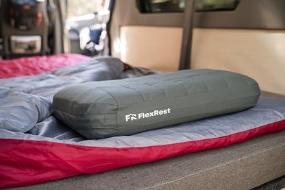 Puff Premium Inflatable Pillow | Perfect for Camping or Travel | Includes a Machine Washable Cover for Extra Comfort | Slate